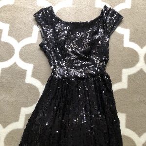 Black sequin dress